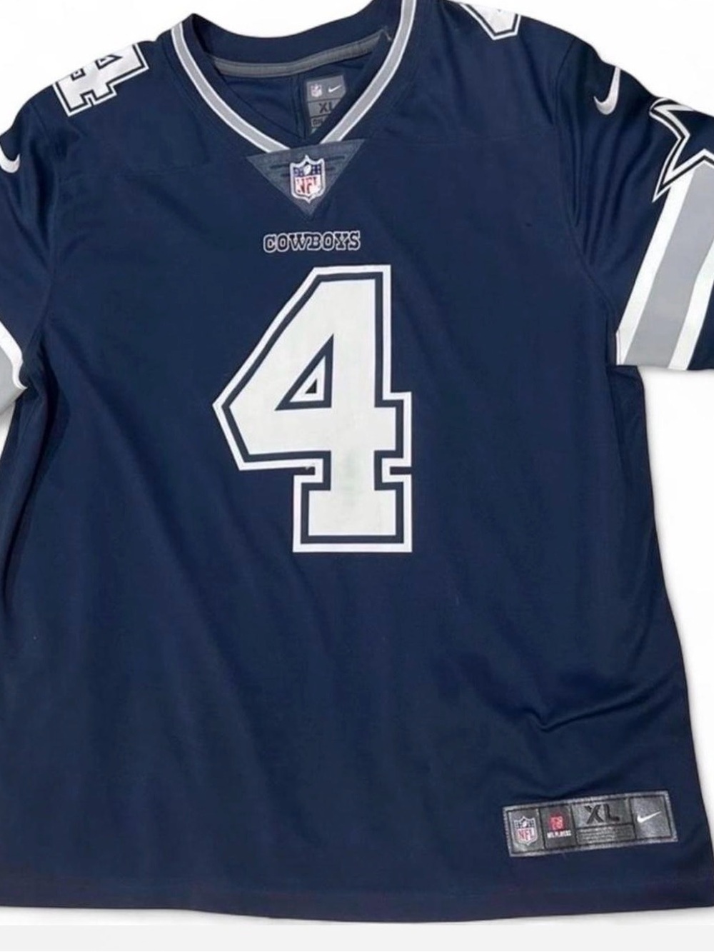 Nike Navy Dallas Cowboys #4 Football Jersey